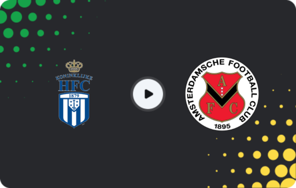 Where to watch Koninklijke HFC — AFC Amsterdam, Tweede Divisie, 22.03.2026