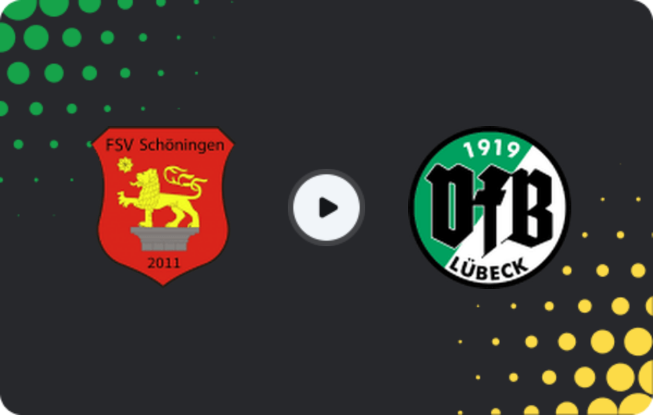 Where to watch Schöningen — VfB Lübeck, Regionalliga - Nord, 22.03.2026