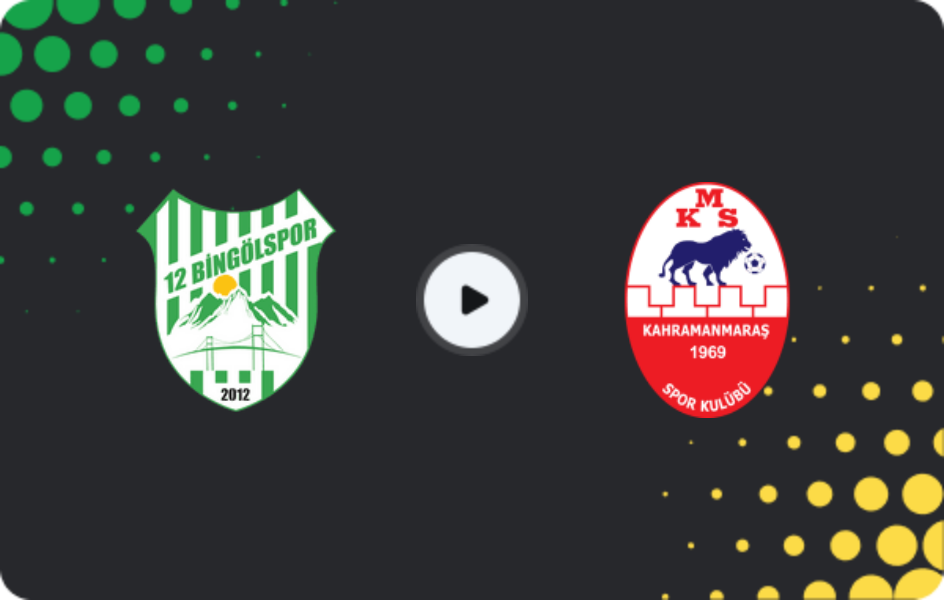Where to watch 12 Bingölspor — Kahramanmaraşspor, 3. Lig - Group 2, 25.03.2026