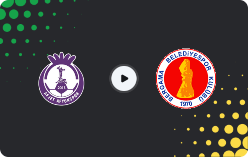 Where to watch Afjet Afyonspor — Bergama Belediyespor, 3. Lig - Group 4, 25.03.2026
