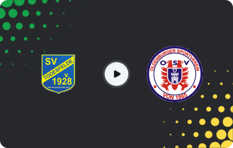 Where to watch Todesfelde — Oldenburger SV, Oberliga - Schleswig-Holstein, 25.03.2026