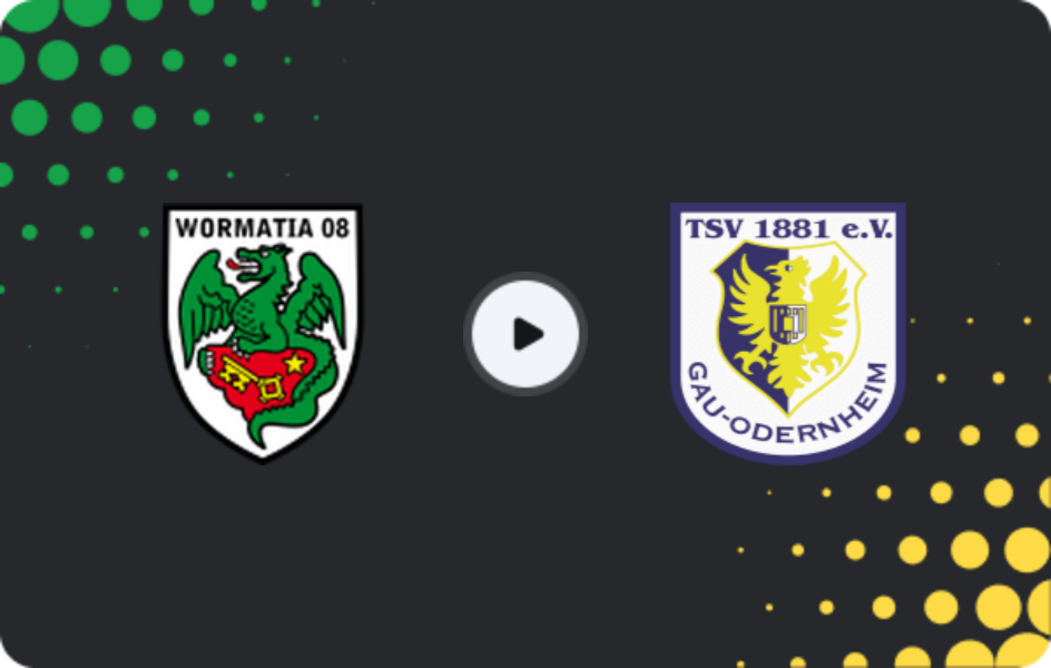 Where to watch Wormatia Worms — Gau-Odernheim, Oberliga Rheinland-Pfalz/Saar, 28.03.2026