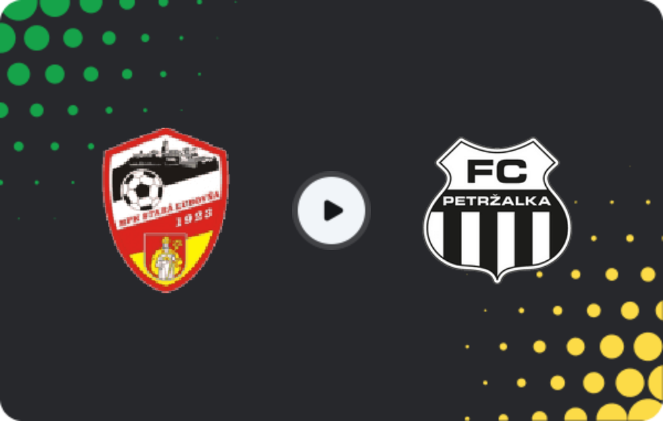 Where to watch Stará Ľubovňa — Petržalka, 2. Liga, 28.03.2026