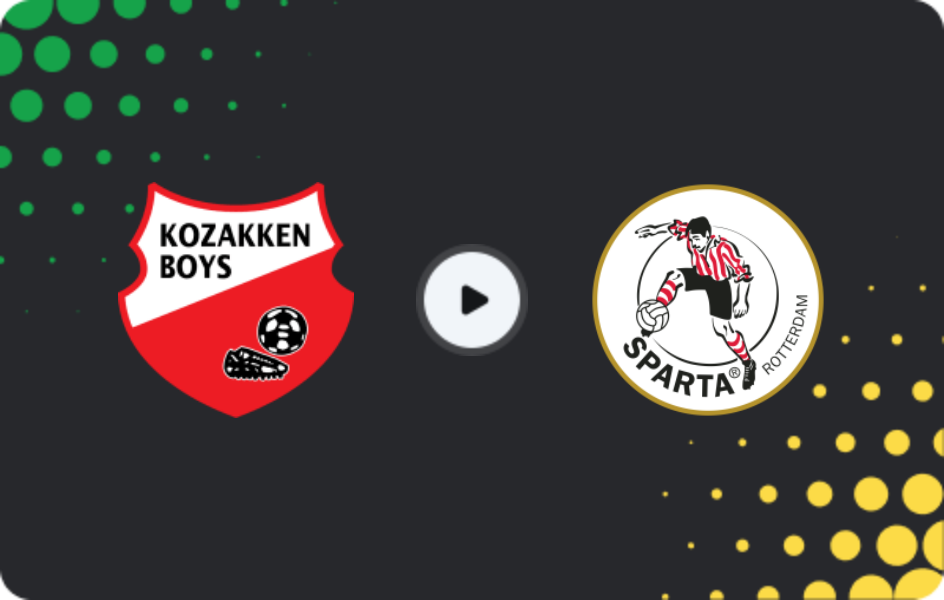 Where to watch Kozakken Boys — Sparta Rotterdam II, Tweede Divisie, 28.03.2026