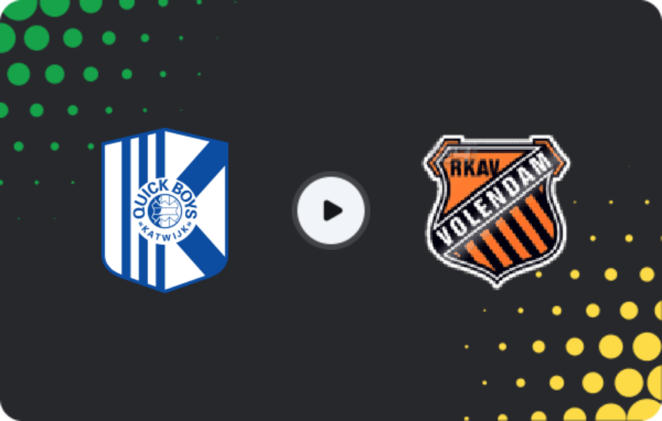 Where to watch Quick Boys — RKAV Volendam, Tweede Divisie, 28.03.2026