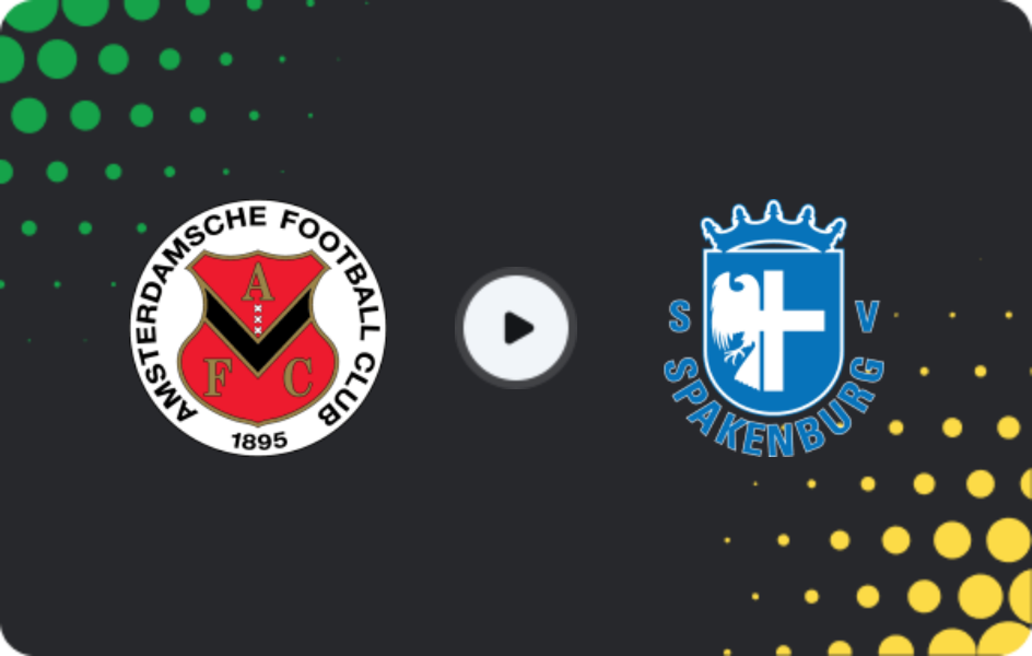 Where to watch AFC Amsterdam — Spakenburg, Tweede Divisie, 28.03.2026