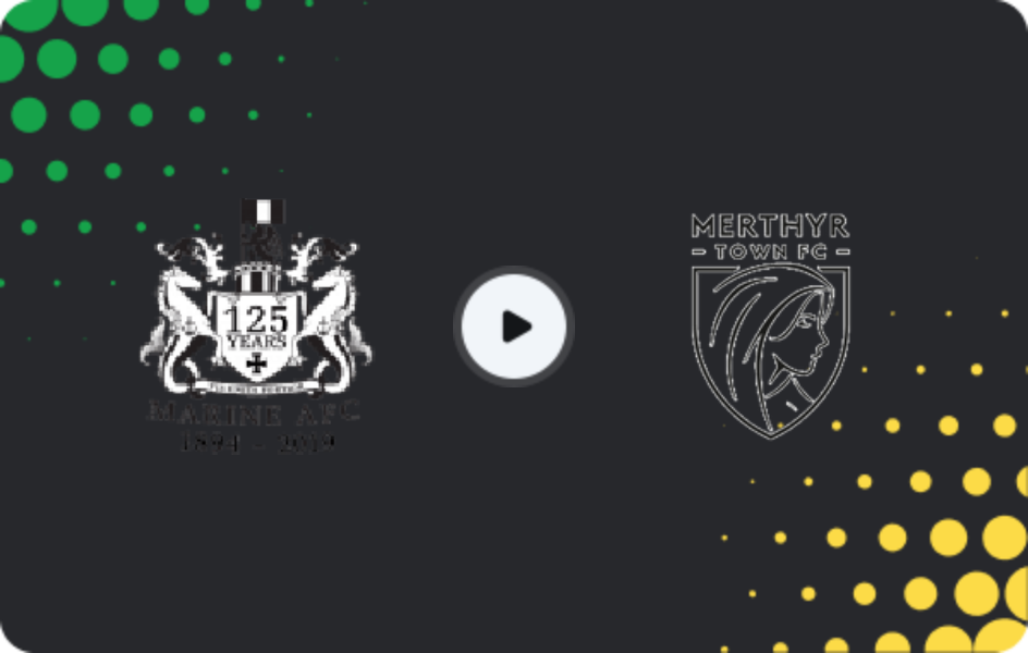 Where to watch Marine — Merthyr Town, National League - North, 28.03.2026