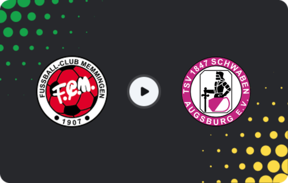 Where to watch Memmingen — Schwaben Augsburg, Regionalliga - Bayern, 01.04.2026