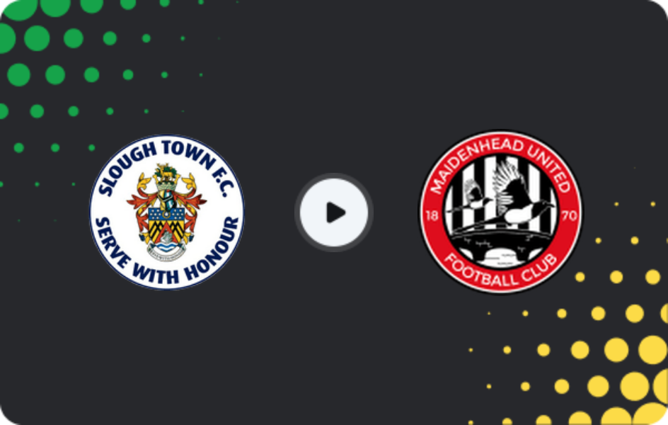 Where to watch Slough Town — Maidenhead, National League - South, 03.04.2026