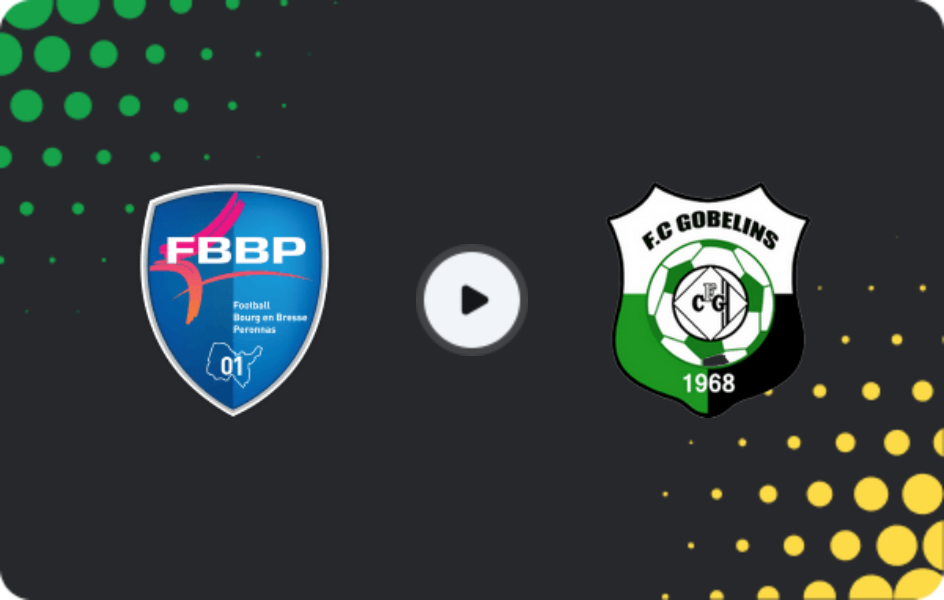 Where to watch Bourg-en-bresse 01 — Gobelins, Championnat National, 03.04.2026