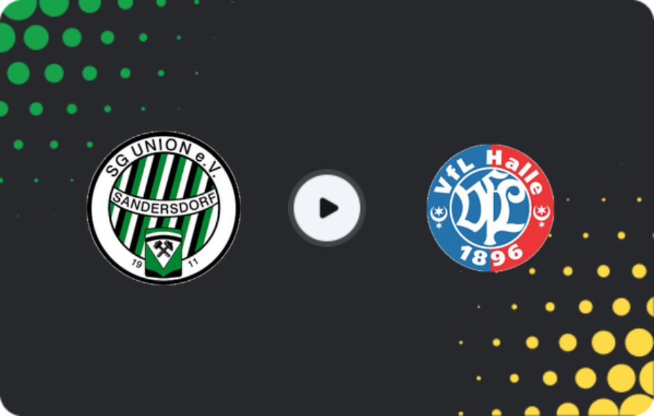 Where to watch Union Sandersdorf — VfL Halle, NOFV-Oberliga Süd, 04.04.2026