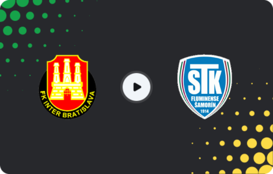 Where to watch Inter Bratislava — Šamorín, 2. Liga, 04.04.2026