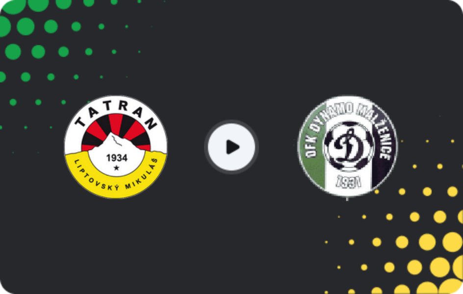 Where to watch Liptovský Mikuláš — Malženice, 2. Liga, 04.04.2026