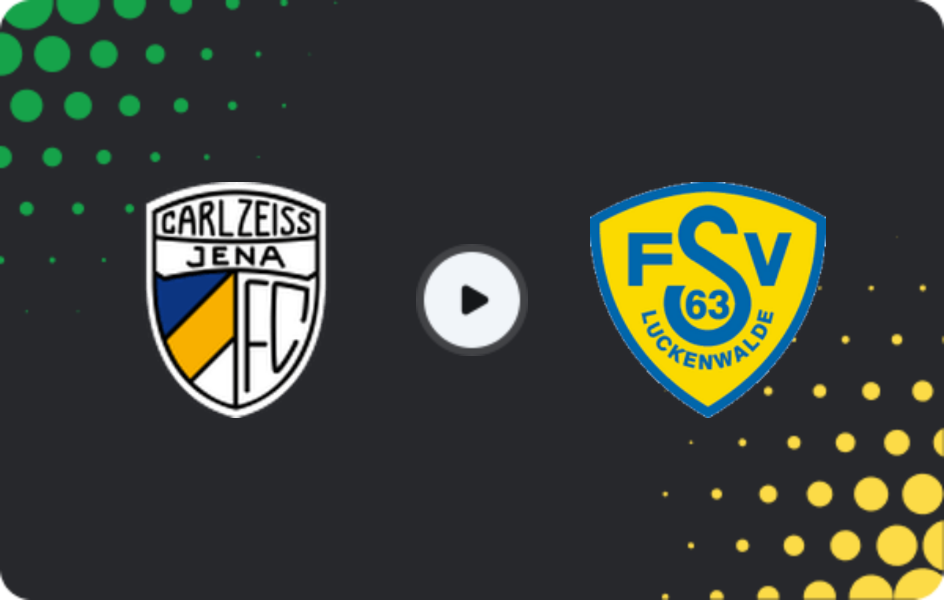 Where to watch FC Carl Zeiss Jena — Luckenwalde, Regionalliga - Nordost, 05.04.2026