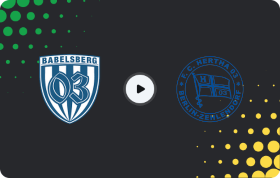 Where to watch SV Babelsberg 03 — Hertha Zehlendorf, Regionalliga - Nordost, 05.04.2026
