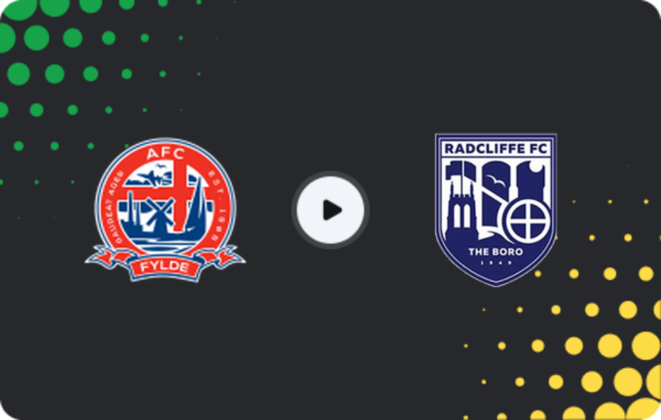 Where to watch AFC Fylde — Radcliffe, National League - North, 06.04.2026