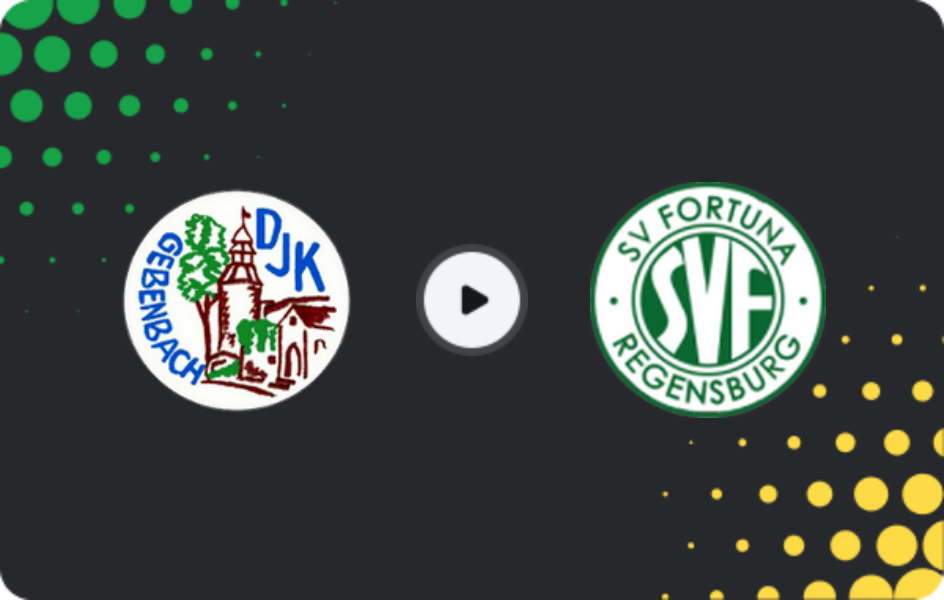 Where to watch Gebenbach — Fortuna Regensburg, Oberliga - Bayern Nord, 06.04.2026