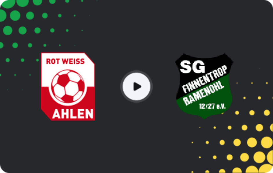 Where to watch Rot Weiss Ahlen — Finnentrop / Bamenohl, Oberliga - Westfalen, 06.04.2026