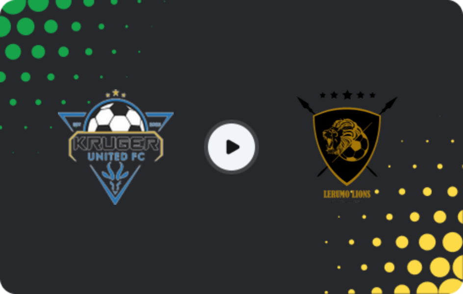 Where to watch Kruger United — Lerumo Lions, 1st Division, 08.04.2026