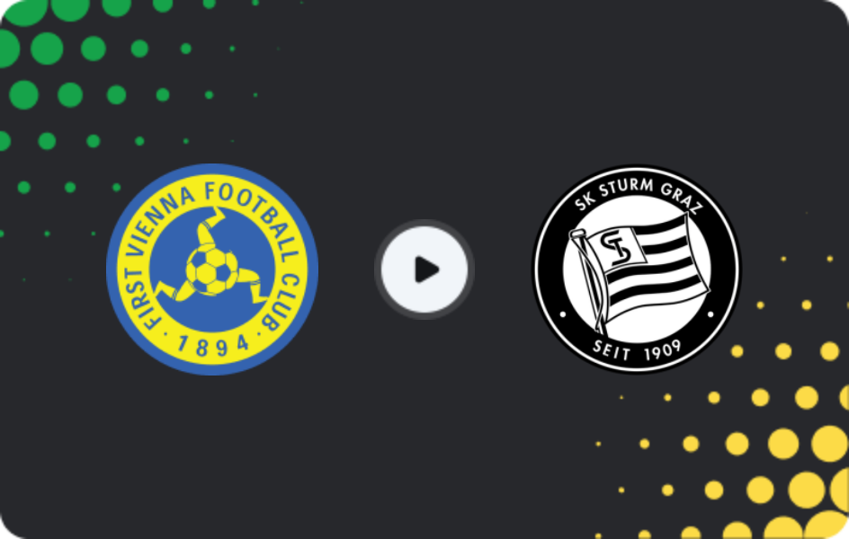 Where to watch First Vienna — Sturm Graz II, 2. Liga, 10.04.2026