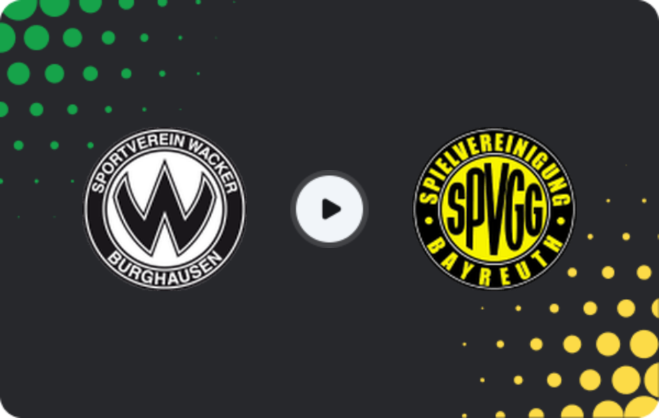 Where to watch Wacker Burghausen — Bayreuth, Regionalliga - Bayern, 10.04.2026