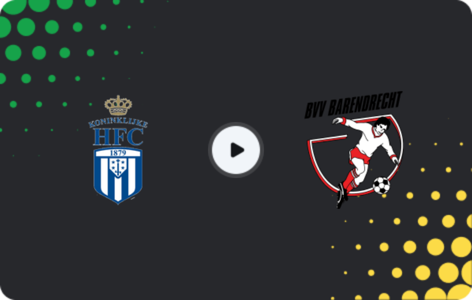 Where to watch Koninklijke HFC — Barendrecht, Tweede Divisie, 11.04.2026
