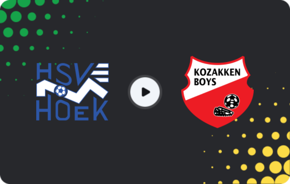 Where to watch Hoek — Kozakken Boys, Tweede Divisie, 11.04.2026