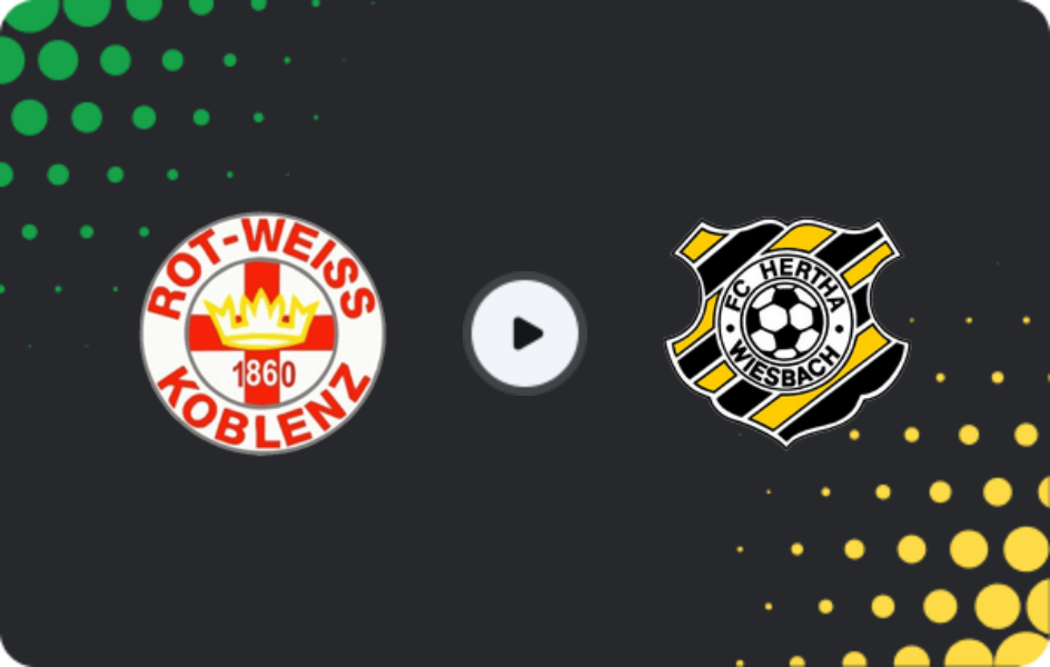 Where to watch TuS RW Koblenz — Hertha Wiesbach, Oberliga Rheinland-Pfalz/Saar, 11.04.2026