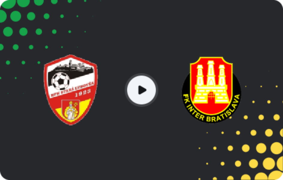 Where to watch Stará Ľubovňa — Inter Bratislava, 2. Liga, 11.04.2026