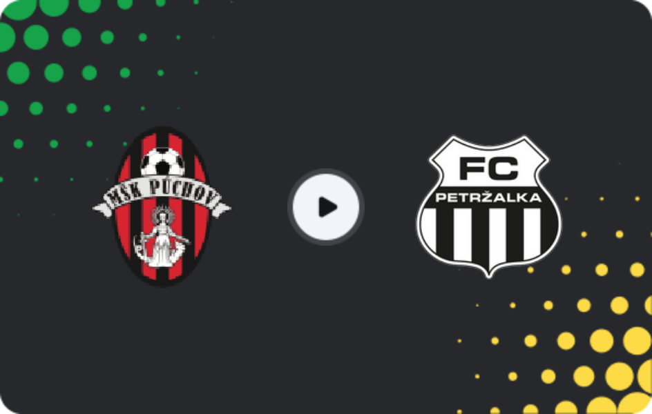 Where to watch Púchov — Petržalka, 2. Liga, 11.04.2026