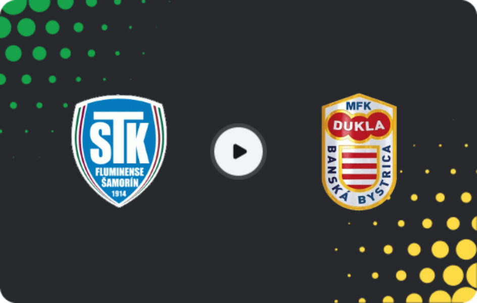 Where to watch Šamorín — Dukla Banská Bystrica, 2. Liga, 11.04.2026