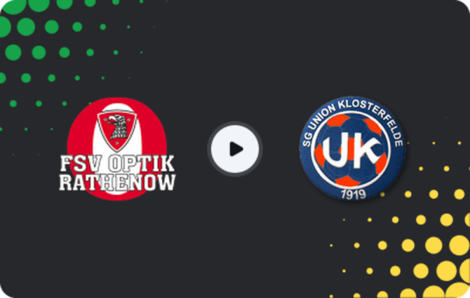 Where to watch Optik Rathenow — Union Klosterfelde, NOFV-Oberliga Nord, 11.04.2026