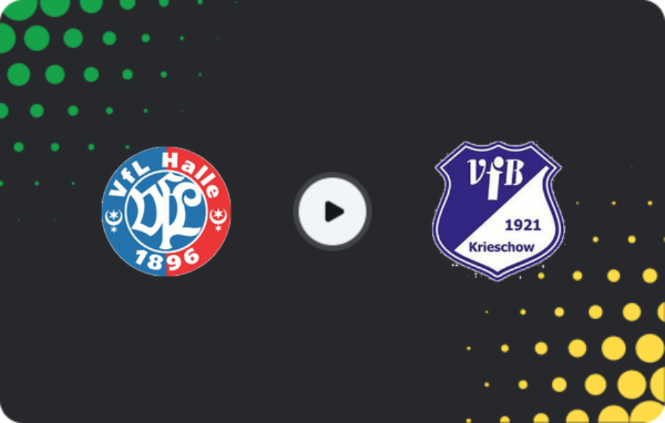 Where to watch VfL Halle — Krieschow, NOFV-Oberliga Süd, 12.04.2026