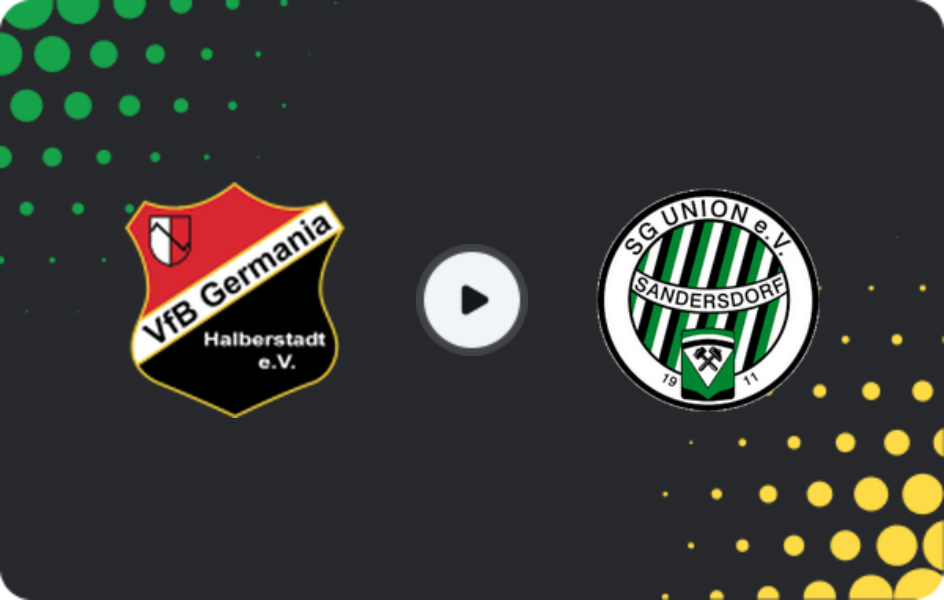 Where to watch Germania Halberstadt — Union Sandersdorf, NOFV-Oberliga Süd, 12.04.2026