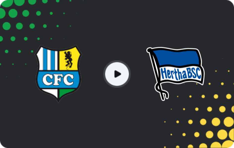 Where to watch Chemnitzer FC — Hertha II, Regionalliga - Nordost, 12.04.2026