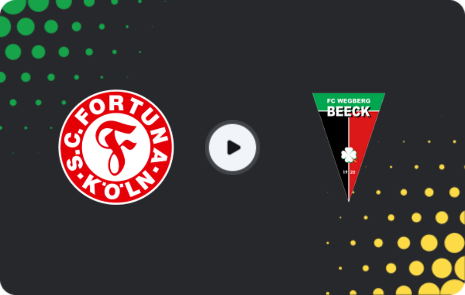 Where to watch Fortuna Köln II — Wegberg-Beeck, Oberliga - Mittelrhein, 12.04.2026