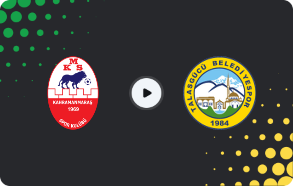 Where to watch Kahramanmaraşspor — Talasgücü Belediyespor, 3. Lig - Group 2, 12.04.2026
