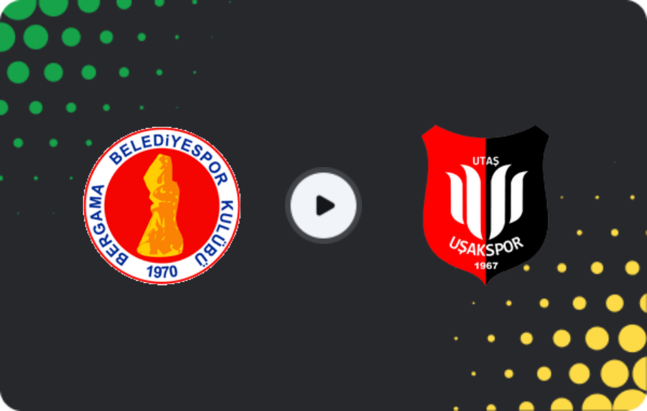 Where to watch Bergama Belediyespor — Utaş Uşakspor, 3. Lig - Group 4, 12.04.2026