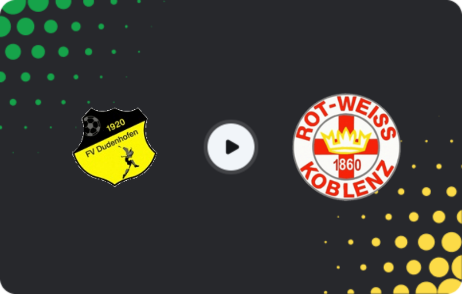 Where to watch Dudenhofen — TuS RW Koblenz, Oberliga Rheinland-Pfalz/Saar, 15.04.2026