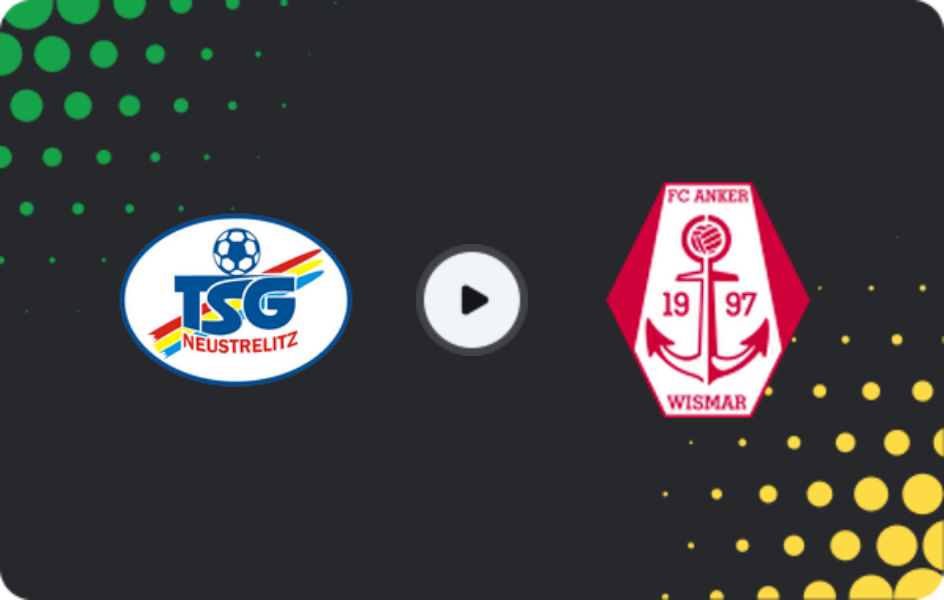 Where to watch Neustrelitz — Anker Wismar, NOFV-Oberliga Nord, 17.04.2026