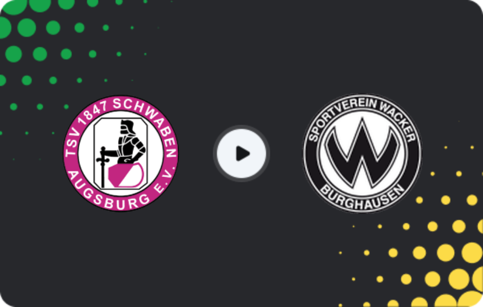 Where to watch Schwaben Augsburg — Wacker Burghausen, Regionalliga - Bayern, 18.04.2026