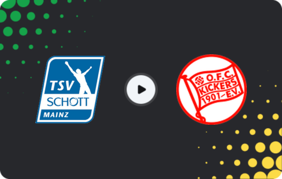 Where to watch Schott Mainz — Kickers Offenbach, Regionalliga - SudWest, 18.04.2026