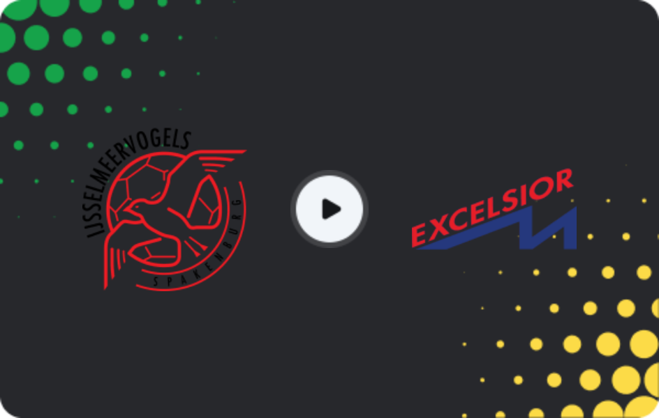 Where to watch Ijsselmeervogels — Excelsior Maassluis, Tweede Divisie, 18.04.2026