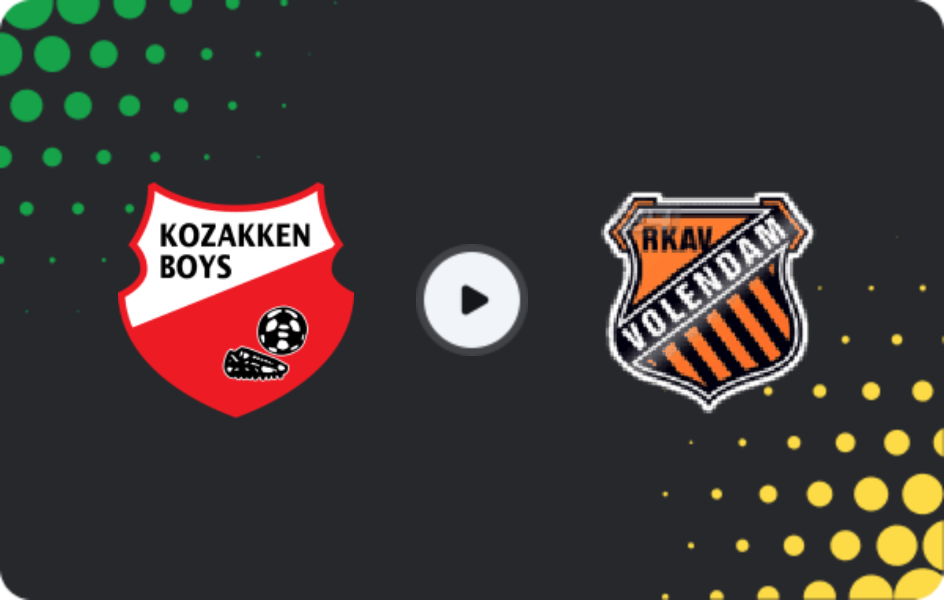 Where to watch Kozakken Boys — RKAV Volendam, Tweede Divisie, 18.04.2026