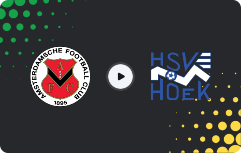 Where to watch AFC Amsterdam — Hoek, Tweede Divisie, 18.04.2026