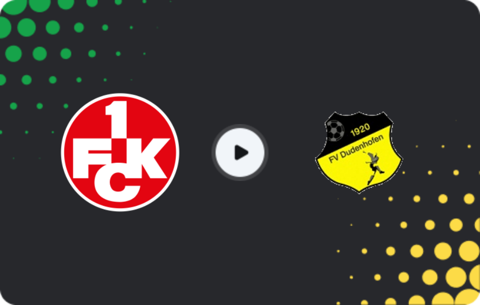 Where to watch Kaiserslautern II — Dudenhofen, Oberliga Rheinland-Pfalz/Saar, 18.04.2026