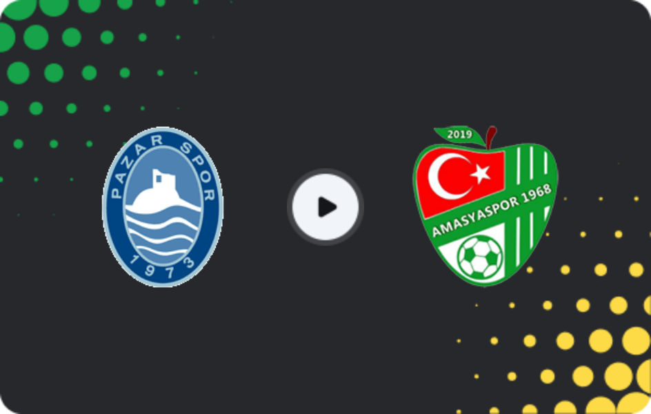 Where to watch Pazarspor — Amasyaspor 1968, 3. Lig - Group 3, 18.04.2026