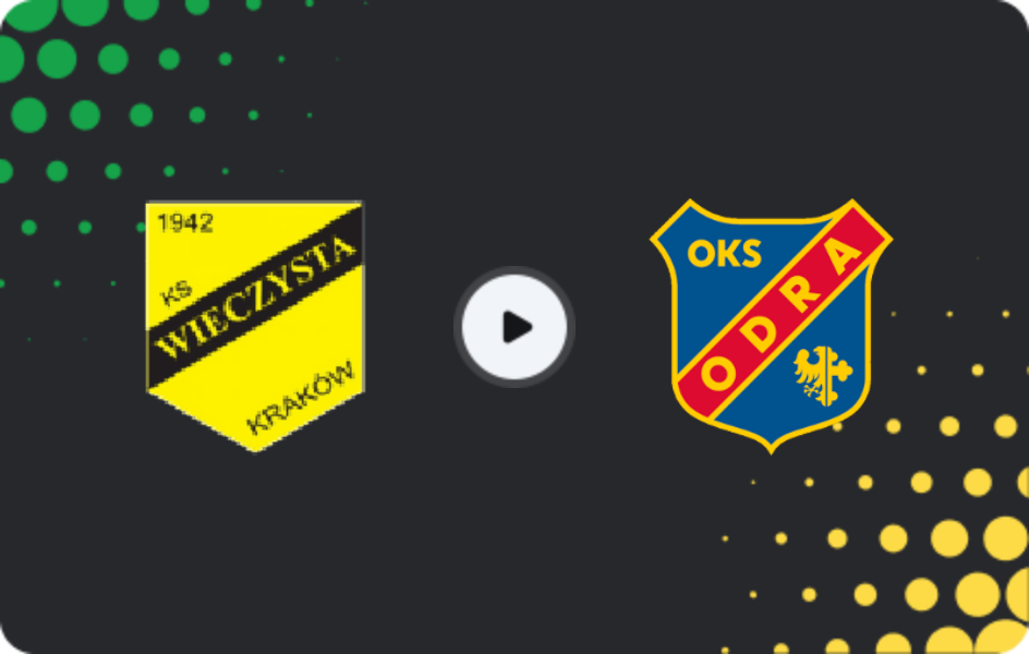 Where to watch Wieczysta Kraków — Odra Opole, 1 Liga, 18.04.2026