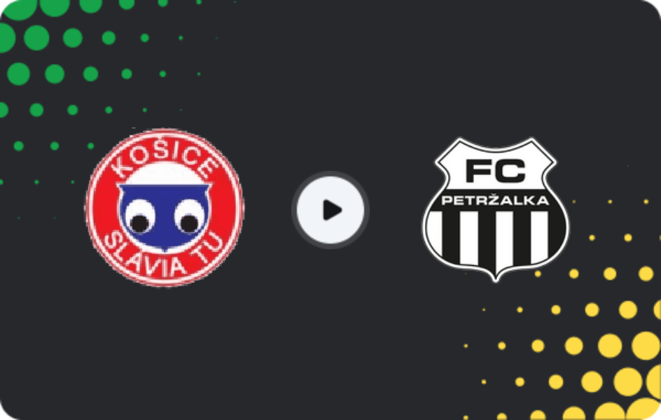 Where to watch Slávia TU Košice — Petržalka, 2. Liga, 19.04.2026