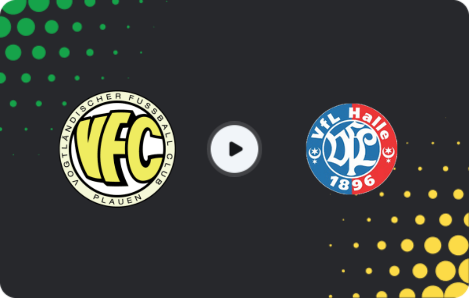Where to watch Plauen — VfL Halle, NOFV-Oberliga Süd, 19.04.2026
